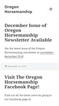 Mobile Screenshot of oregonhorsemanship.com